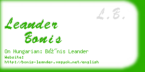 leander bonis business card